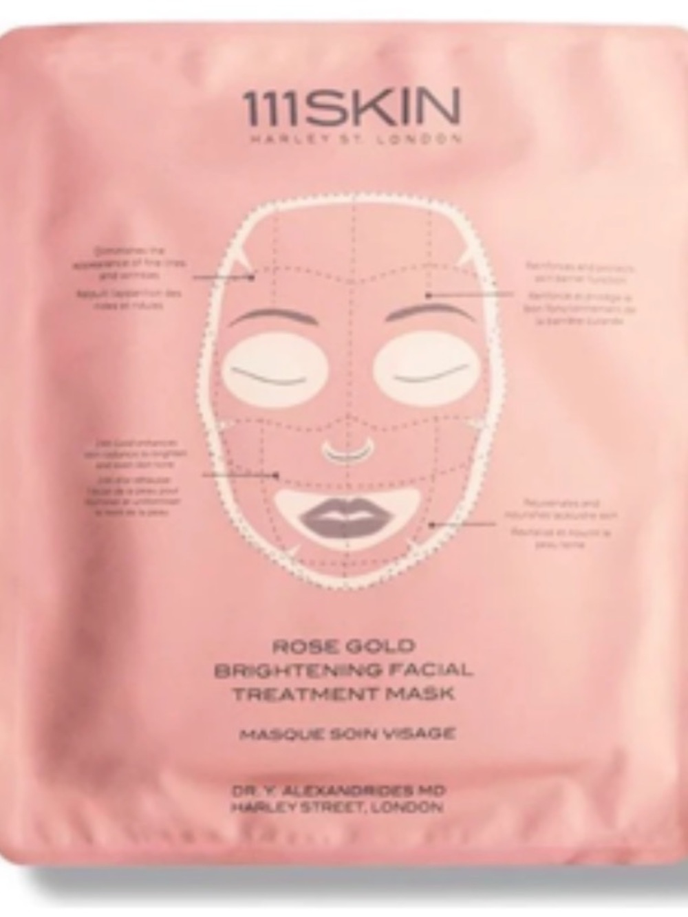 111SKIN Rose Gold Cosmetic Mask Pouch